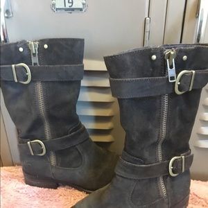 Born Suede Buckle Boots